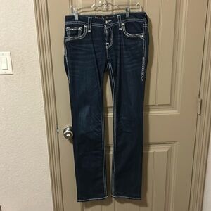 Rock revival dark denim jeans